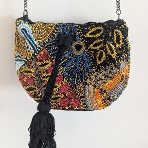 Embroidered Multicolor Beaded Bag